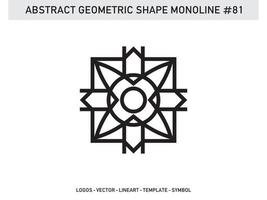 ornement géométrique forme monoline ligne abstraite vecteur gratuit