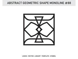 ornement forme géométrique monoline ligne abstraite vecteur gratuit