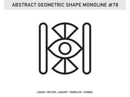 vecteur gratuit de forme de ligne abstraite monoline lineart géométrique