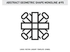 conception de vecteur abstrait monoline forme de ligne géométrique lineart gratuit