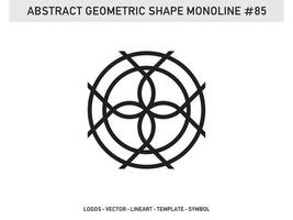 ornement géométrique forme monoline ligne abstraite vecteur gratuit