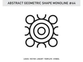 vecteur gratuit abstrait de forme de ligne lineart géométrique monoline