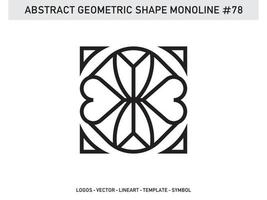 vecteur gratuit de forme de ligne abstraite monoline lineart géométrique