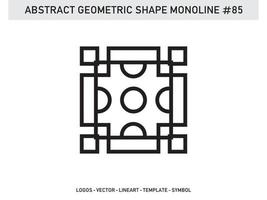 ornement géométrique forme monoline ligne abstraite vecteur gratuit