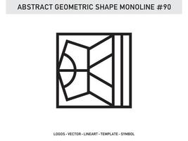 ornement forme géométrique monoline ligne abstraite vecteur gratuit