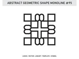 conception de vecteur abstrait monoline forme de ligne géométrique lineart gratuit