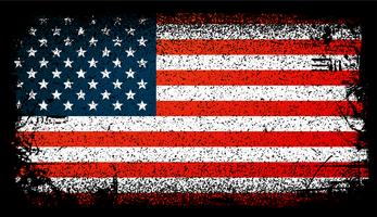 Drapeau USA Grunge, États-Unis Drapeau. illustration vectorielle de fond vecteur