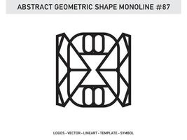 ornement forme géométrique monoline ligne abstraite vecteur gratuit