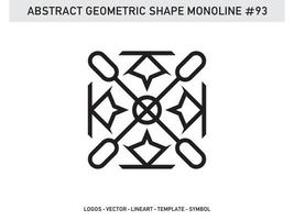 conception de vecteur abstrait monoline forme de ligne géométrique lineart gratuit