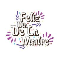 feliz dia de la madre traduction de lettrage à la main du vecteur de la fête des mères heureux espagnol