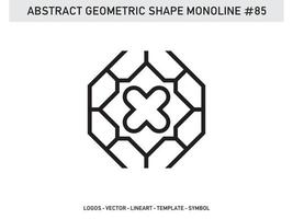 ornement géométrique forme monoline ligne abstraite vecteur gratuit