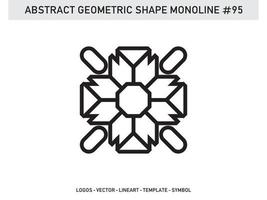 conception de vecteur abstrait monoline forme de ligne géométrique lineart gratuit