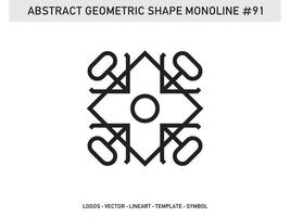 conception de vecteur abstrait monoline forme de ligne géométrique lineart gratuit