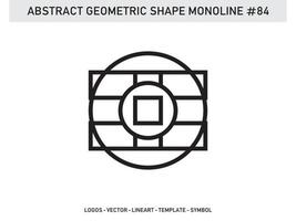 ornement géométrique forme monoline ligne abstraite vecteur gratuit