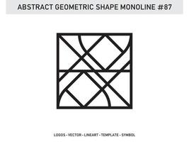 ornement forme géométrique monoline ligne abstraite vecteur gratuit