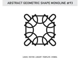 conception de vecteur abstrait monoline forme de ligne géométrique lineart gratuit