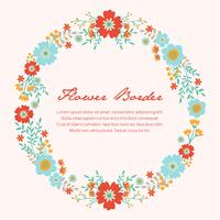 Modèle de fond imprimé fleur printemps / bordure florale / guirlande - Illustration vectorielle vecteur