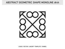 élément ornement forme géométrique monoline ligne abstraite vecteur gratuit