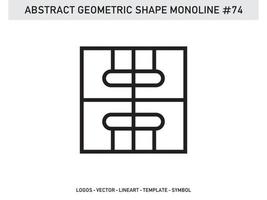 forme de vecteur ligne abstraite monoline lineart géométrique gratuit