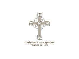 la croix est un symbole du christianisme religion catholique l'église de jésus conception de vecteur libre