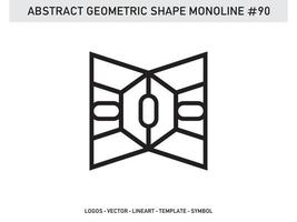 ornement forme géométrique monoline ligne abstraite vecteur gratuit