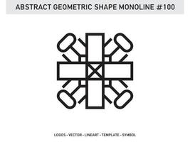 conception de vecteur libre de forme de ligne lineart géométrique abstraite monoline