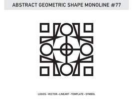 vecteur gratuit de forme de ligne abstraite monoline lineart géométrique