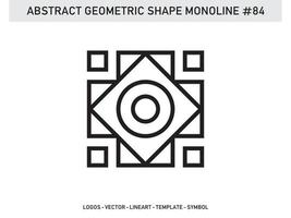 ornement géométrique forme monoline ligne abstraite vecteur gratuit