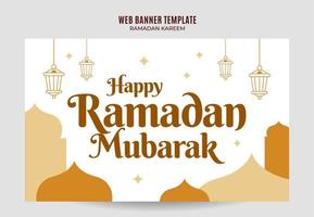 ramadan kareem bannière espace web et arrière-plan vecteur