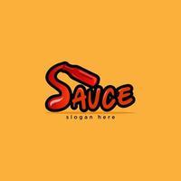 logo sauce, logo barbecue, logo gril rustique vecteur