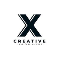 création créative du logo de la lettre initiale x. utilisable pour les logos d'entreprise et de marque. élément de modèle d'idées de conception de logo vectoriel plat.