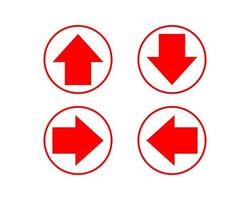 définir l'icône de la flèche. collection différentes flèches signent en vecteur, modèles de conception faciles à utiliser et à imprimer vecteur