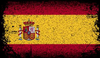 Espagne Drapeau Grunge. illustration vectorielle de fond vecteur