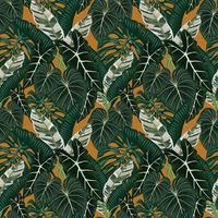 perroquet et feuilles tropicales et faune sans couture pour la conception de vecteur de tissu