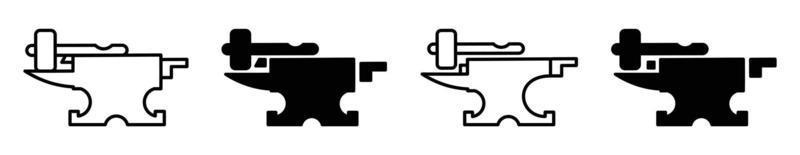 forgeron. la forge. modèle de conception de logo d'enclume et de marteau, conception d'enclume simple pour l'illustration d'icône vectorielle.forgeron, vecteur de logo de forge.