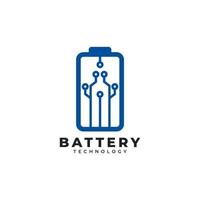 modèle de conception d'illustration vectorielle d'icône de logo de technologie de batterie d'alimentation vecteur