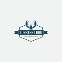 illustration de conception de vecteur de logo de homard