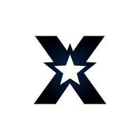 lettre x logo étoile. utilisable pour les logos gagnants, primés et premium. vecteur