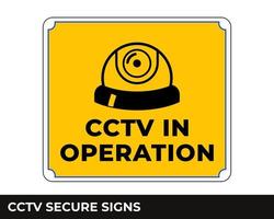 cctv, alarme, surveillance et surveillance par caméra vidéo 24 heures sur 24 signe vecteur, modèles de conception faciles à utiliser et à imprimer vecteur