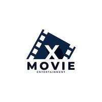 logo du film. lettre initiale x élément de modèle de conception de logo de film. vecteur eps10