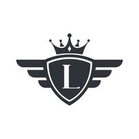 lettre l royal sport victoire emblème logo design inspiration vecteur