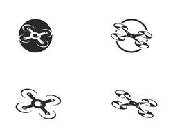 Logo de drone et illustration vectorielle symbole vecteur