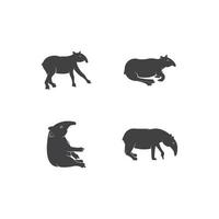 illustration de modèle vectoriel logo tapir