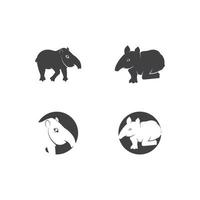 illustration de modèle vectoriel logo tapir