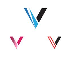 Icône de modèle de vecteur logo et symbole V