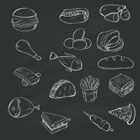 esquisser l'icône de la nourriture illustration de conception vectorielle vecteur
