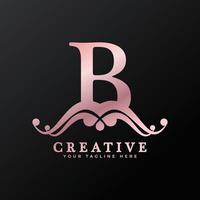 logo de luxe lettre b initiale pour restaurant, royauté, boutique, café, hôtel, héraldique, bijoux, mode et autres illustrations vectorielles vecteur