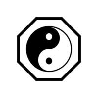 icône yin et yang dans un style plat branché isolé sur fond. symbole de page d'icônes yin et yang pour la conception de votre site Web logo d'icône yin et yang, vecteur