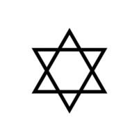 vecteur d'icône étoile de david sur fond blanc. étoile de david logo concept symbole créatif icône étoile illustration vectorielle