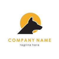 logo créatif minimal de chien, logo de chien abstrait. création de logo de chien stylisé. silhouette animale artistique. illustration vectorielle. pour animalerie, vétérinaire, chenil, vétérinaire vecteur